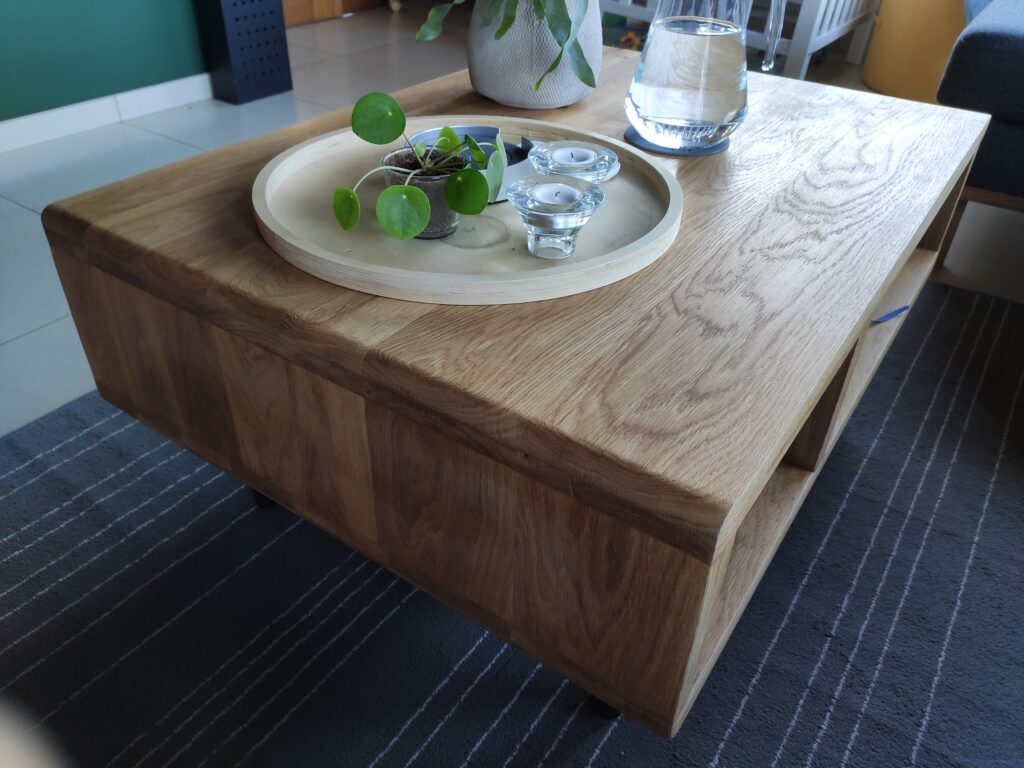 salontafel in eikenhout