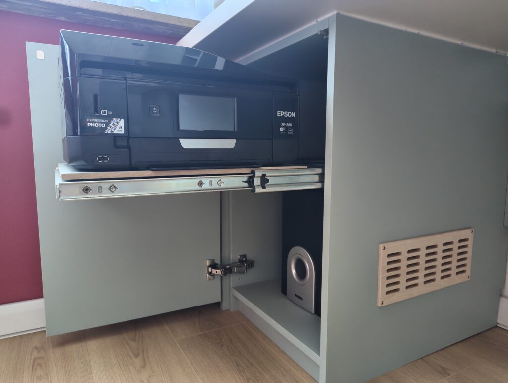 bureaukast detail onderkast printer